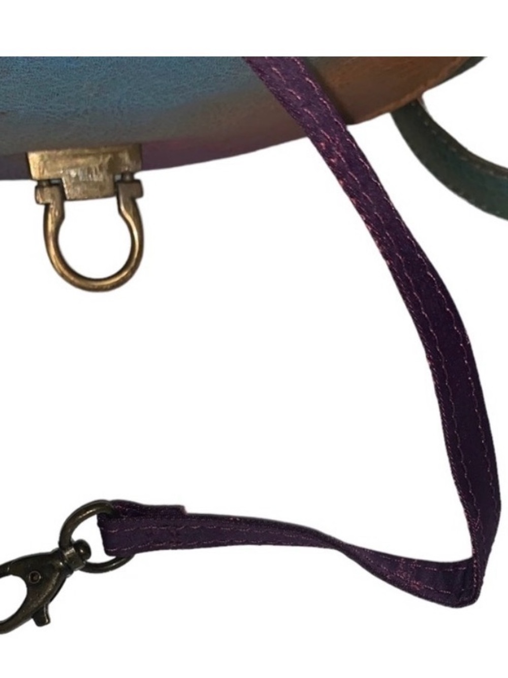 Anuschka Hand Painted Crossbody Leather Saddle Bag Crossbody - Picture 7 of 14